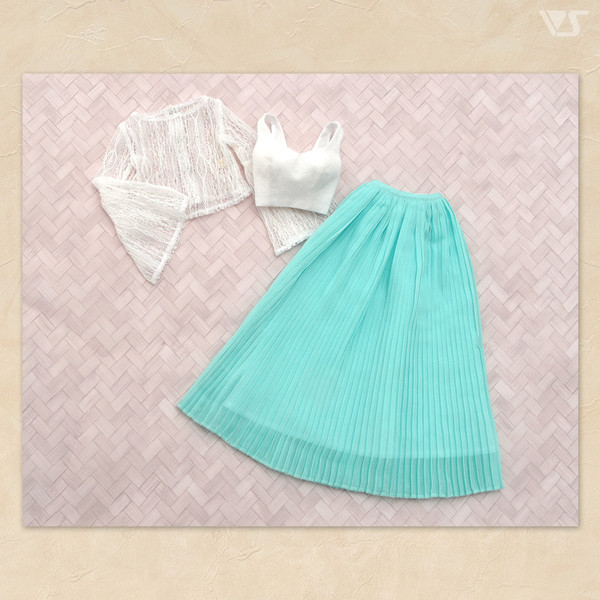 See-through Top & Pleated Skirt Set, Volks, Accessories, 4518992429557